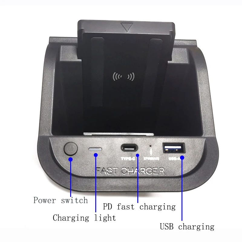 Bezprzewodowa ładowarka samochodowa dla Mercedes Benz GLA CLA W176 X156 C177 2014-2018 szybkie uchwyt do ładowania ładowarka do telefonu komórkowego