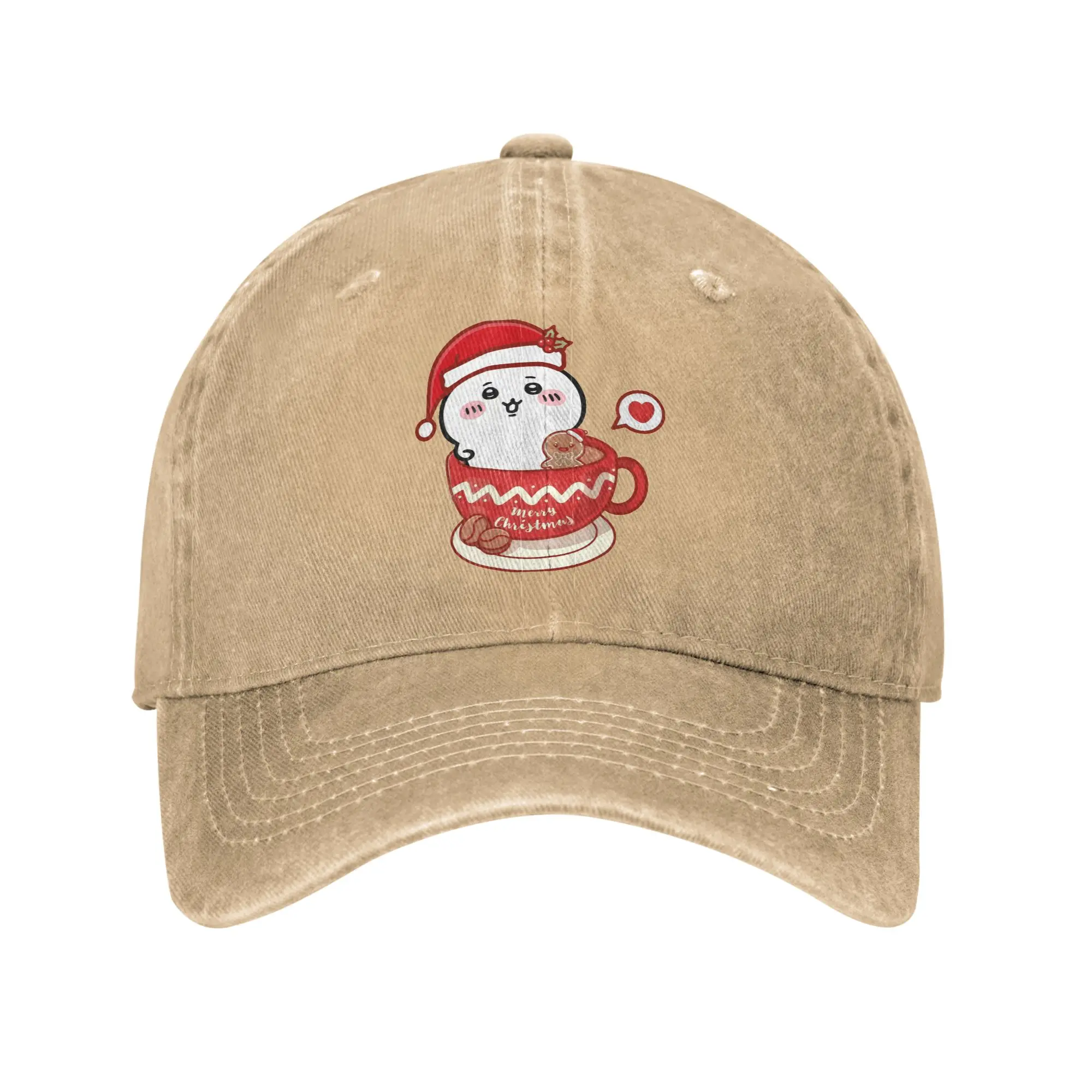 

Anime Santa Chiikawa Merry Christmas Baseball Cap Vintage Distressed Cotton Snapback Cap Unisex Golf Adjustable Fit Caps Hat