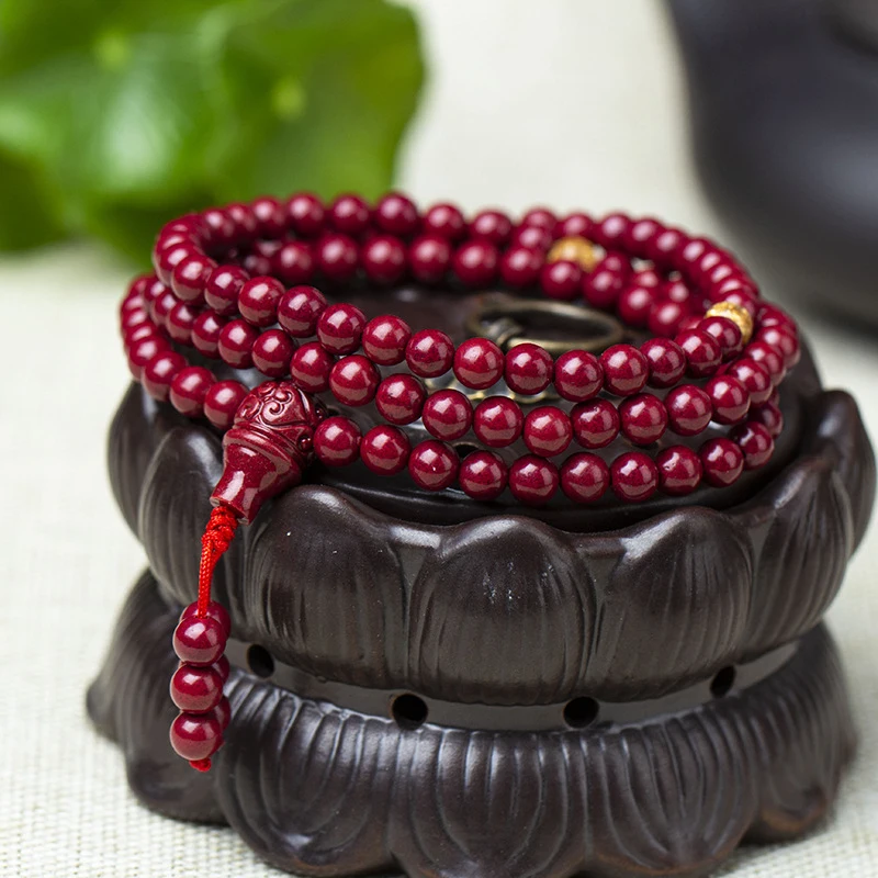 Natural mineral purple gold 108 beads 5mm multi-loop Buddhist bead bracelet