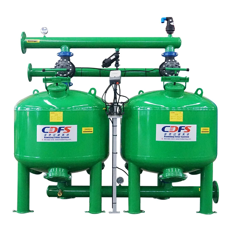 Automatic Industrial Sand Filter Drip Irrigation 40 Micron Carbon Steel Tank Pressure Vessel 100m3/h Flow