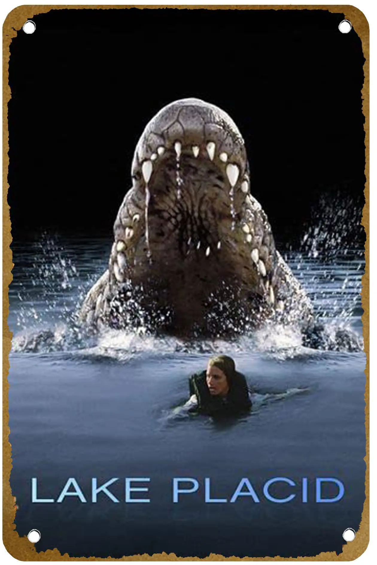 Lake Placid (1999) Filmplakat Vintage Metallblechschild Logo Familie Club Bar Café Schlafzimmer Kunst Wanddekoration Geschenk