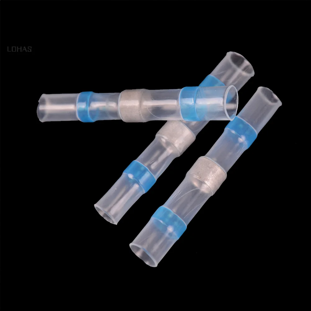 

10PCS 16-14AWG Blue Soldering Sleeve Waterproof Solder & Seal Heat Shrink Butt Connectors Kits Accessories