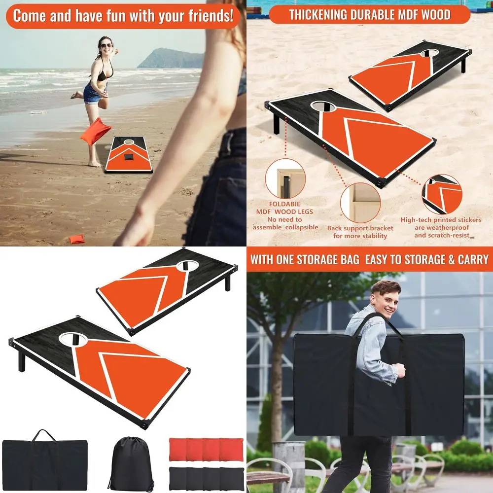 

Набор досок Cornhole, набор Cornhole 3 x 2 дюйма, набор досок для кукурузных отверстий, легкий набор для кукурузных отверстий включает 2 доски Cornhole, 8 Cornhole B