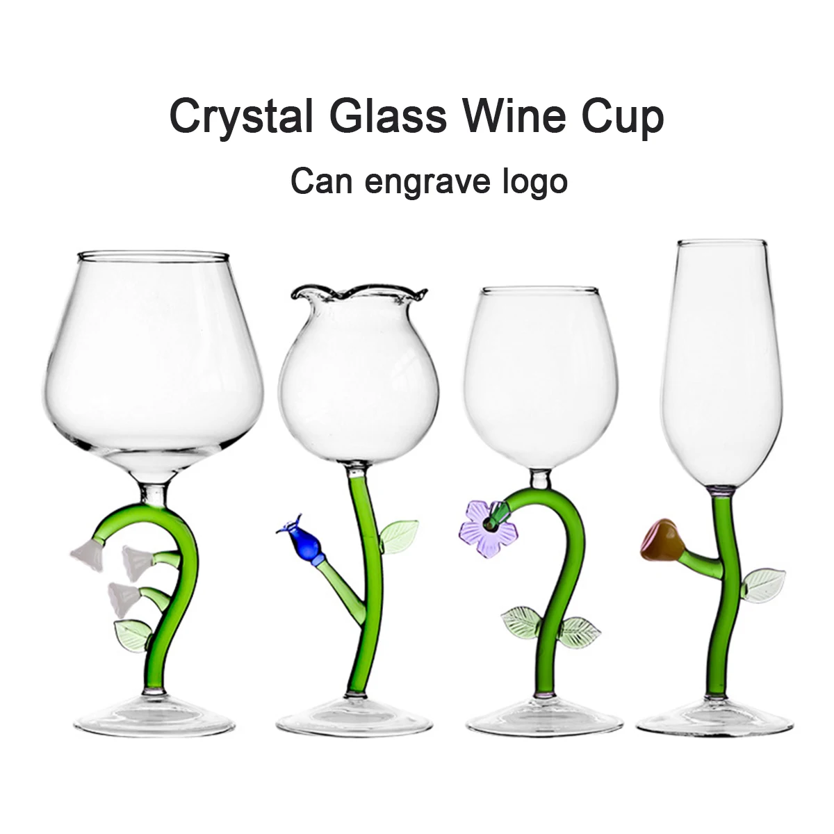 (Can Engrave Logo) 310ML/660ML High-end Household Crystal Wine Glasses, Champagne Cup, Party/Bar Goblets, Cocktail Glass