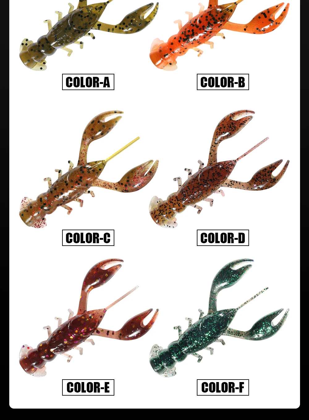 Spinpoler 6,5 cm weicher Köder, künstlicher Köder, Garnelenkreatur, TPR, schwimmender Langusten, Ned-Rigging, Seebarsch, Salzwasser-Angelgerät – Detail 8