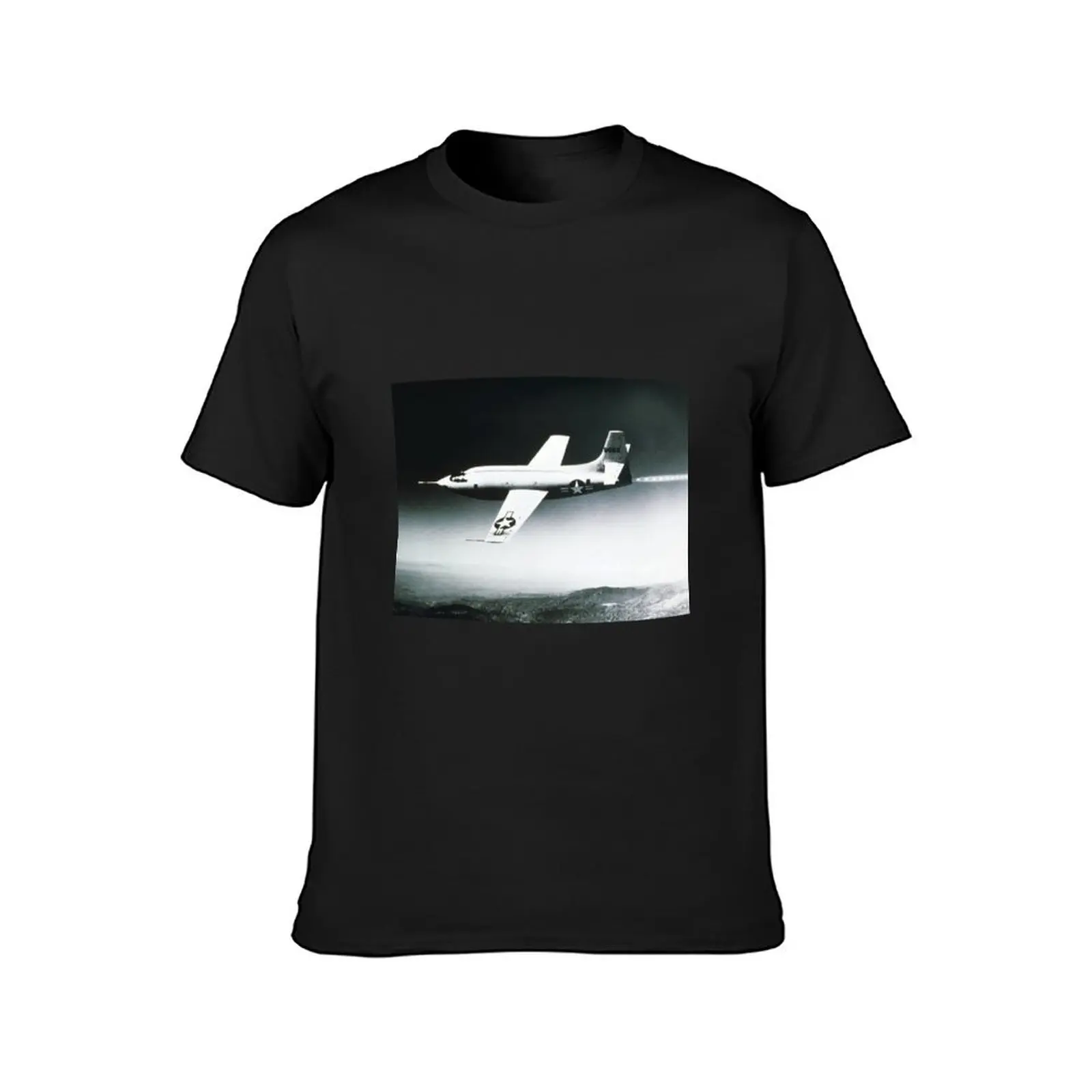 Bell X-1 in flight (T612/0079) T-Shirt street wear blue lock plain plus size men clothing