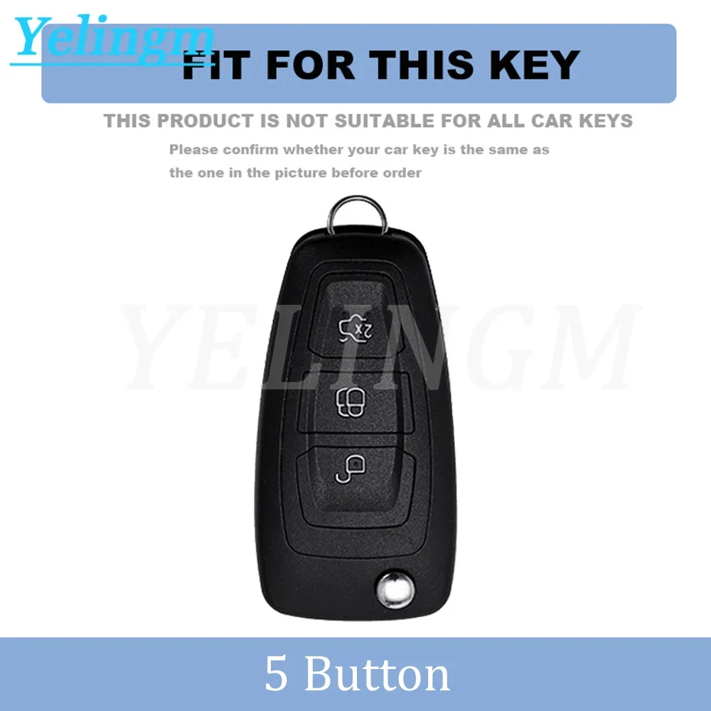 Auto For Ford Ranger C-Max S-Max Focus Galaxy Mondeo Transit Tourneo Custom TPU Car Key Case Cover Auto Key Holder