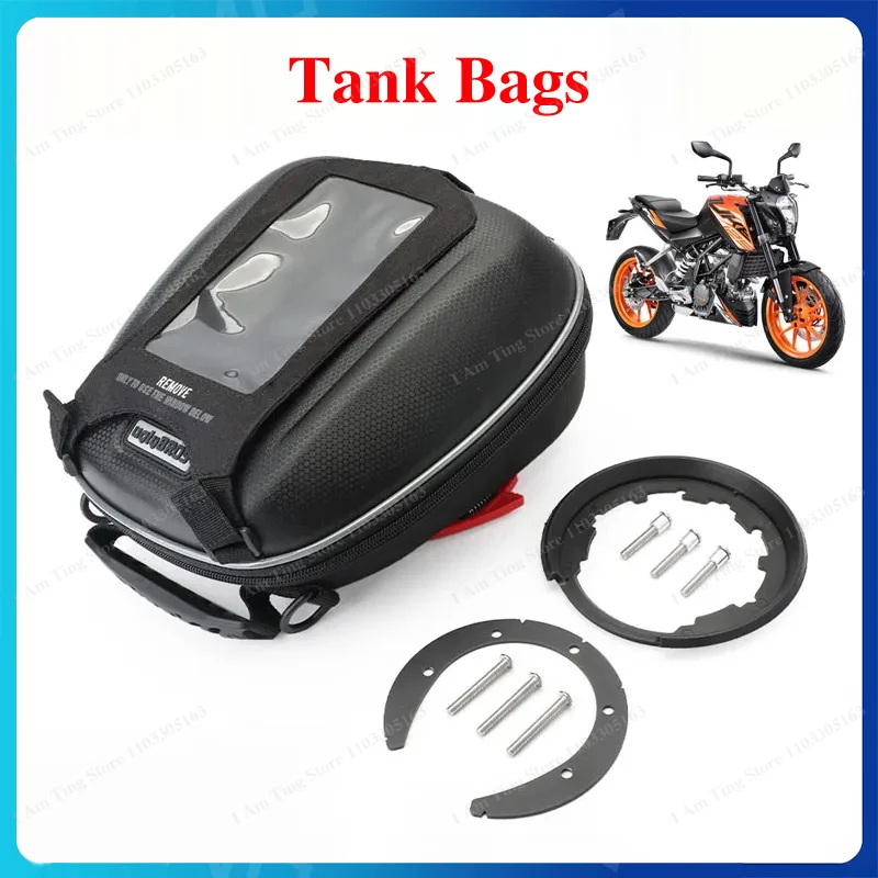 Motorcycle Fuel Tank Bag For KTM RC 125 200 250 390 DUKE 125 200 250 390 Waterproof Racing Bag Tanklock Backpack Saddle Tool Bag