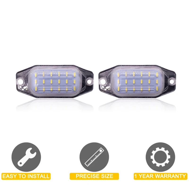12V LED Number Plate Lamp For Toyota Land Cruiser Prado 2010 2011 2012 2013 2014 2015 2016 White License Plate Light Assembly image 2