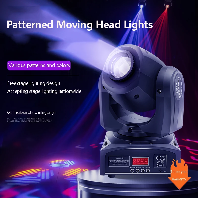 Mini LED 90W Spot Beam Moving Head Light Lyre Stage Light Stroboscope For Home Entertainment Professional Stage