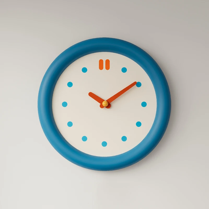 

Round Minimalist Wall Clock Fashion Digital With Pendulum No Sound Wall Clock Modern Korean Reloj Digital Pared Room Decorarion