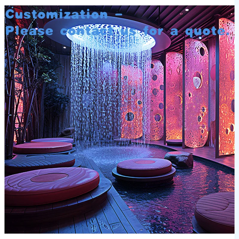 

custom.Decoration Rain Curtain Fountain Indoor Outdoor Artificial Waterfall Fountain
