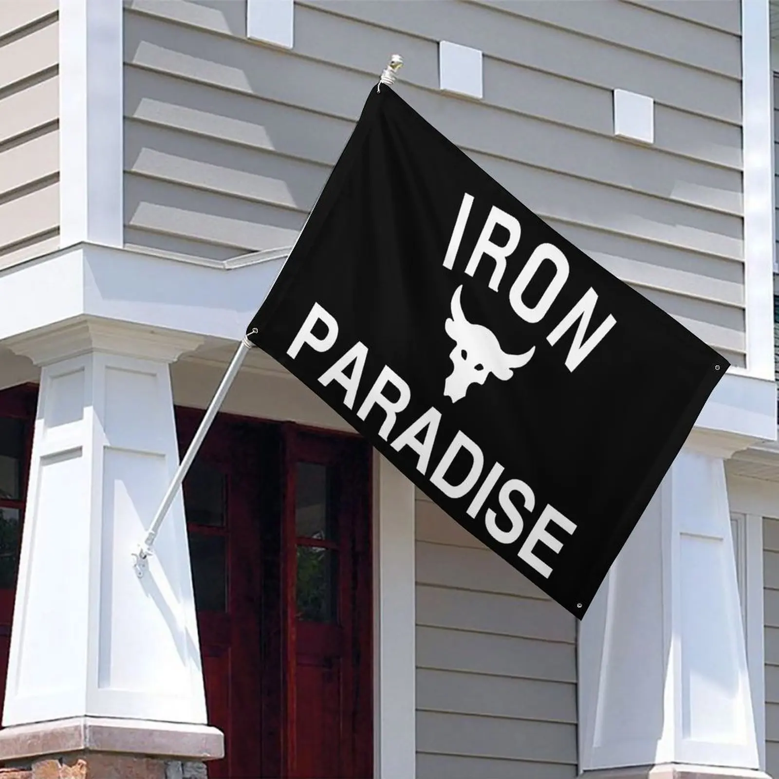 Iron Paradise Flag 3x5Ft Motivational Flags Fitness Inspirational Tapestry Home Room Gym Wall Decor College Dorm Man Cave Banner