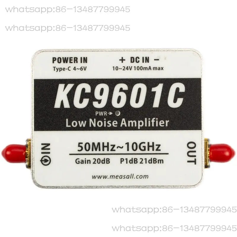 

KC9601C Low Noise Amplifier 50M-10GHz 20dB High Linear Type-C Power Supply LNA