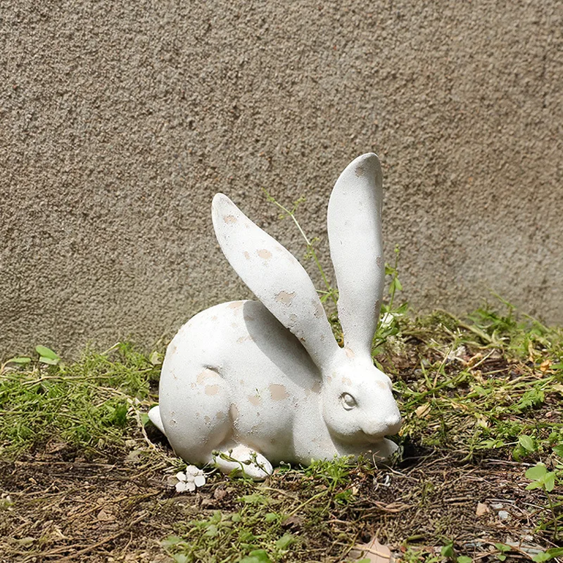 Nordic Resin Animal Retro Festival Chicken Ornament Model Garden Outdoor Living Room Balconies Decor Figurine Desktop Decoration