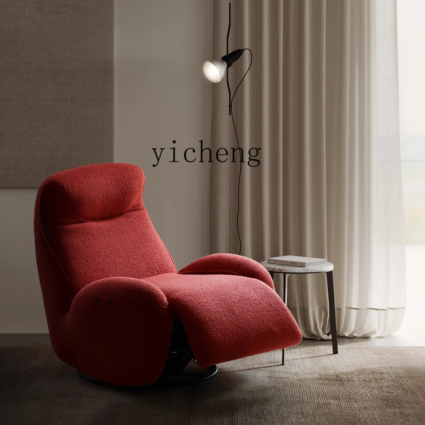 

Nordic Expression Colorful Electric Multifunctional Rotatable Recliner Fabric Single Sofa