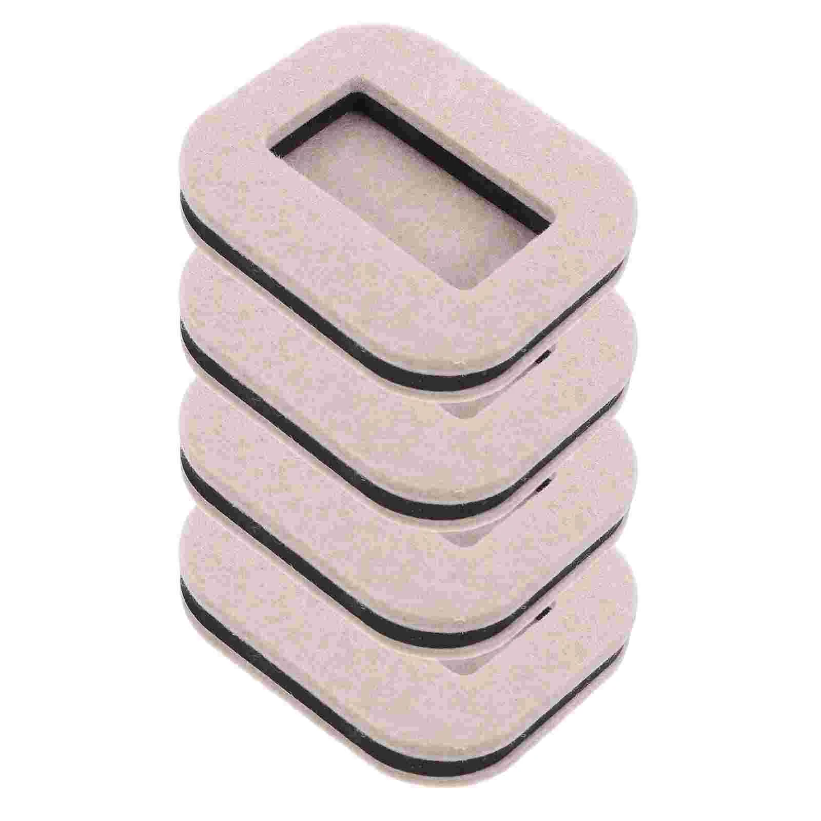 Borracha Rolo Pad Cadeira Pés Pavimento Protetores, Coaster Móveis, Rolha Roda, Foot Pads, Acessório Plástico, Feltro, 4 pcs