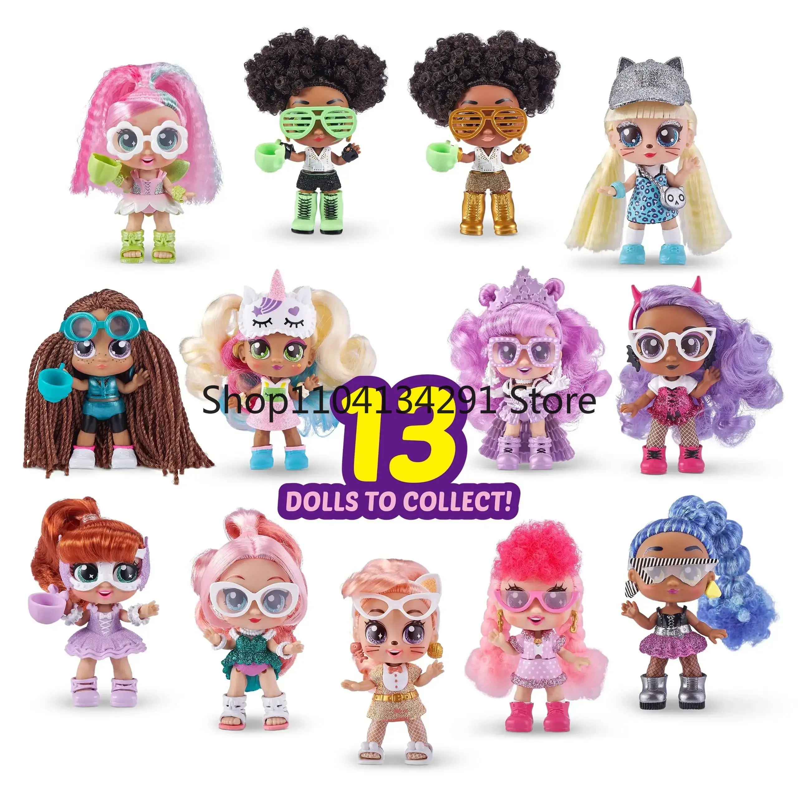 ZURU Itty Bitty Prettys Tea Party Surprise Teacup Dolls Playset Series 1 Teacup Doll Surprise Blind Box Girls Play House Toys