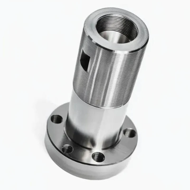 

OEM/ODM High Precision Metal Cnc Lathing Machining Manufacturer Stainless Steel Flanged Threaded Shaft Sleeve