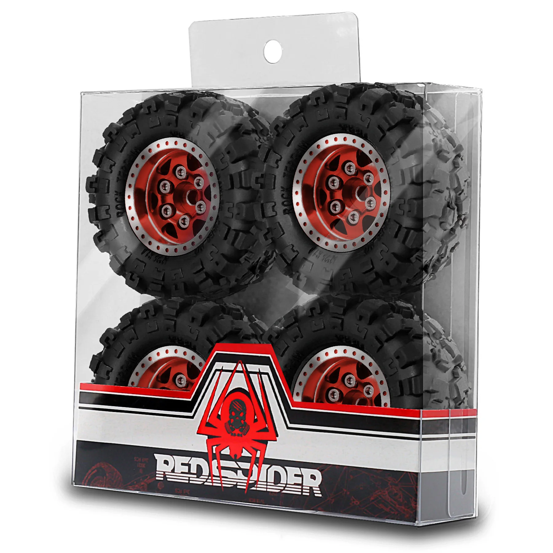 1.0 Beadlock Wielbanden RC Modder Terrein Crawler Banden Set voor 1/24 1/18 Crawler Axiale AX24 SCX24 FMS FCX24 TRX4M