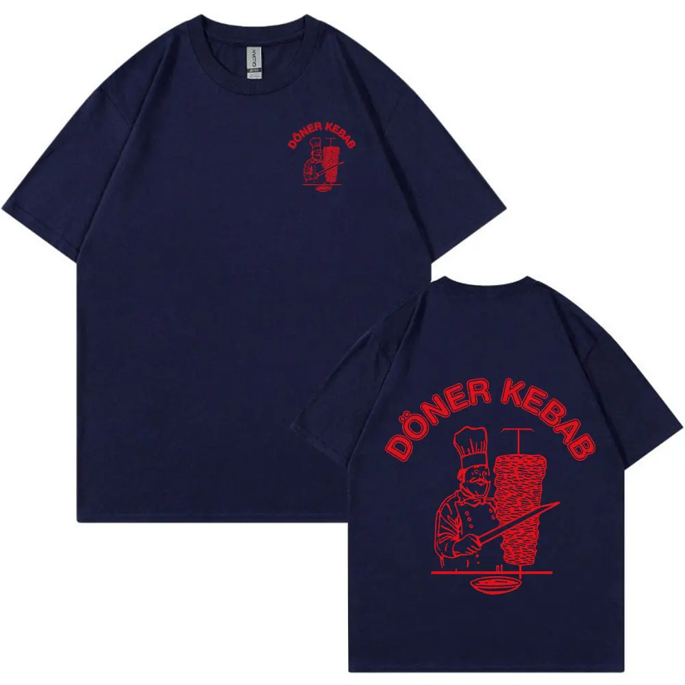 Men's Fashion Doner Kebab Funny Pattern T-shirt Summer Cotton Short Sleeved T-shirt Casual Oversized T-shirt Clothing Streetwear
