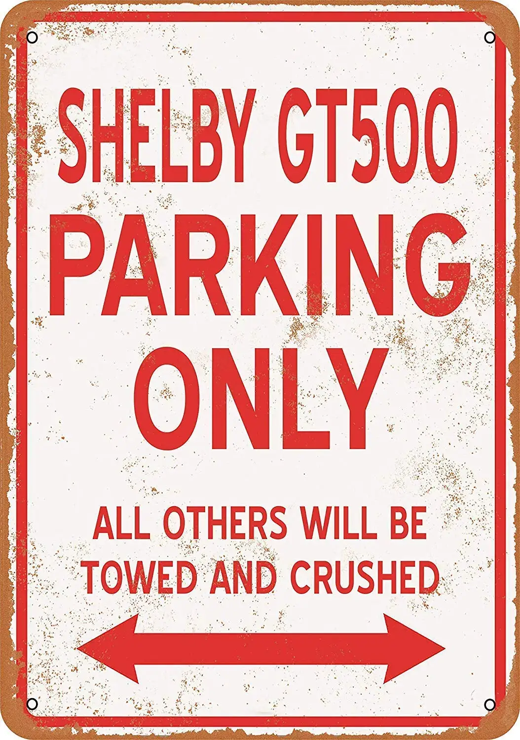 Isaric Tin Sign Shelby GT500 Parking ONLYVintage Metal Sign 8 x 12 Inches