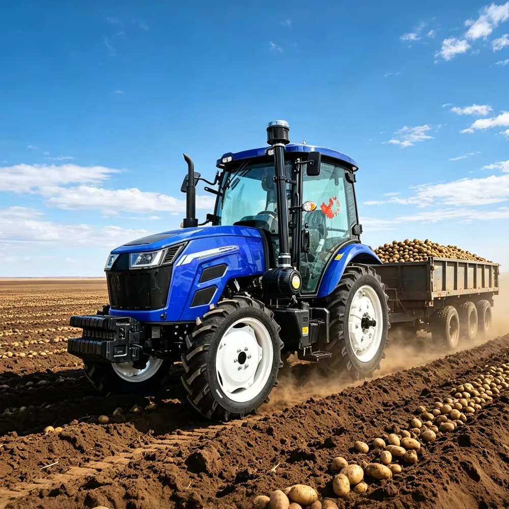 Cost Effective 80HP 100HP 120HP 4x4 Mini High Power Used for Agriculture Quality Gear Professional Wheel Farm Tractor Machinery