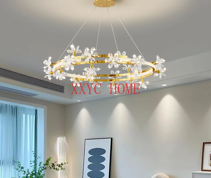 

Nordic modern minimalist bedroom dining room lamp creative internet celebrity Instagram style crystal petal lamp