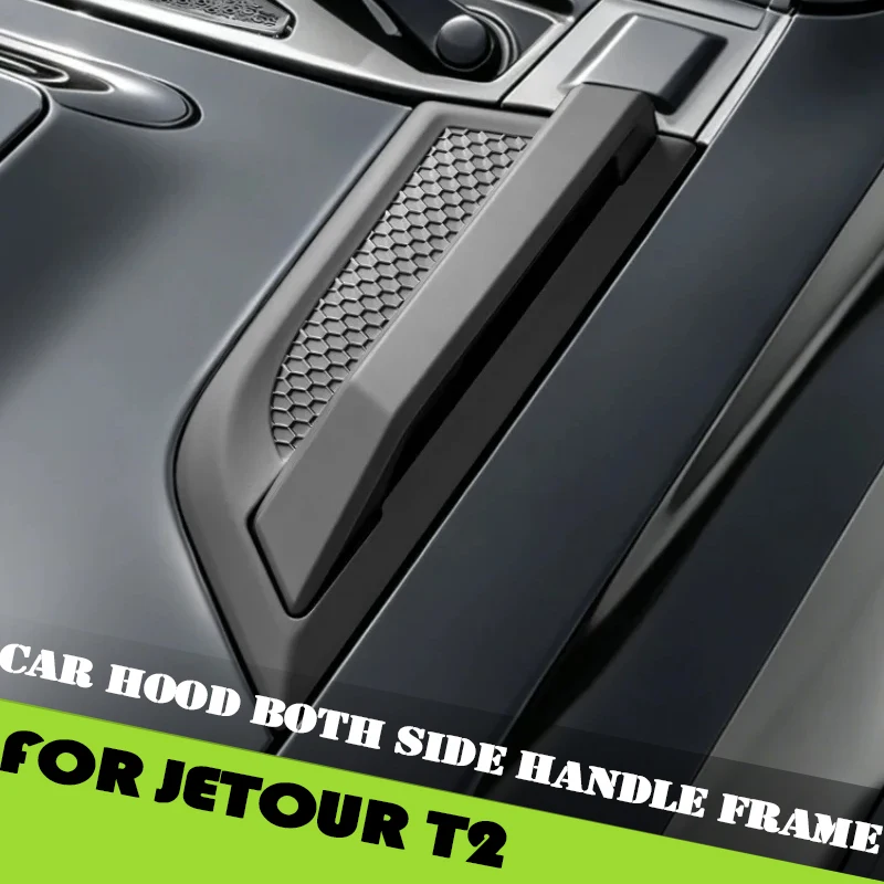 Car Hood Both Side Handle Frame Suitable for Jetour Traveller T2 C-DM 2026 Modified Auto Hood Handle Decorative Sticker Parts