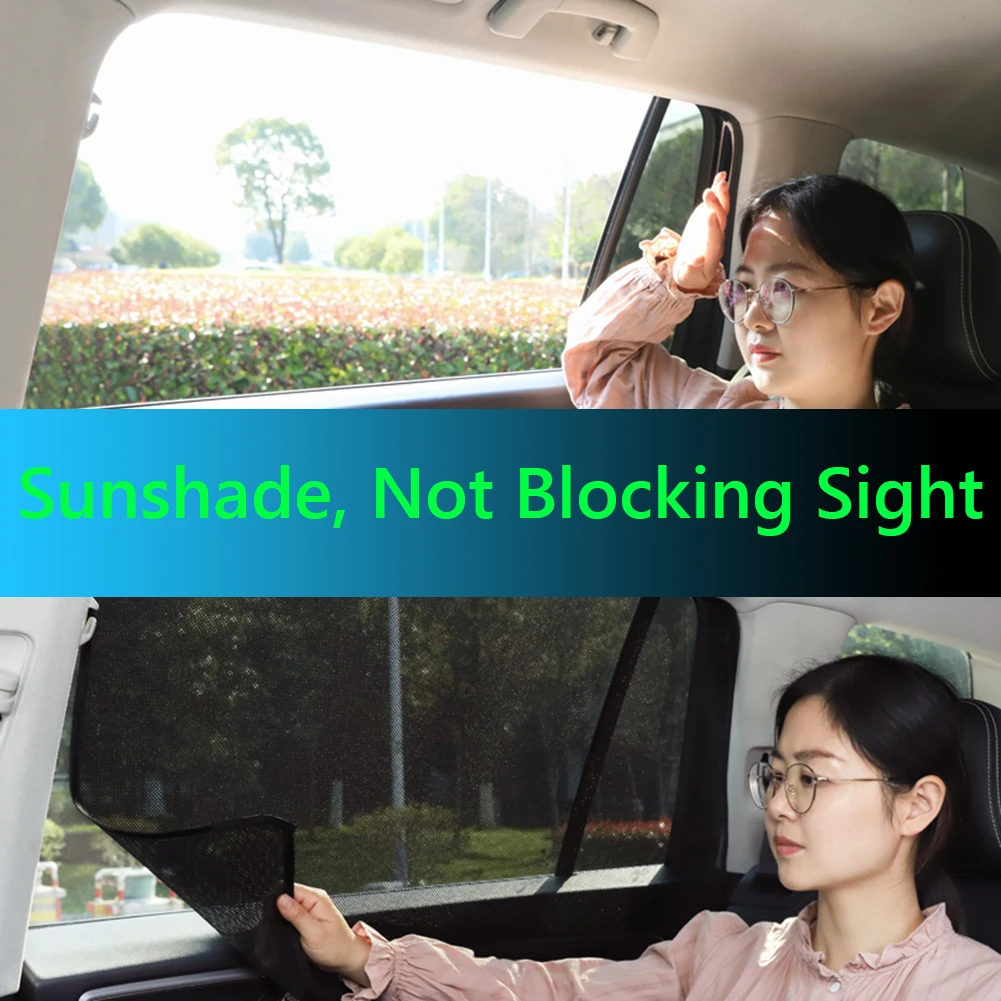 1-5PCS Magnetic Car Window Sun Shade Screen Summer UV Protection Mesh Side Window Curtain Sunshade Cover 120GSM view 6