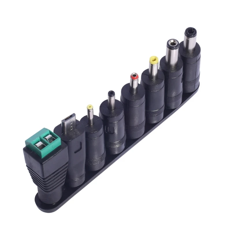 Solution chargement pour ordinateur portable, livraison directe, 5.5x2.1mm femelle avec 8 embouts d'alimentation DC5521 à