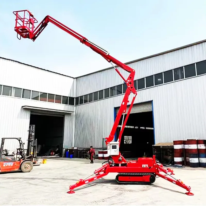 Automatic Curved Arm Self-Propelled Aerial Work Man Lift Platform New 380V Chain Sling for Retail & Hotels