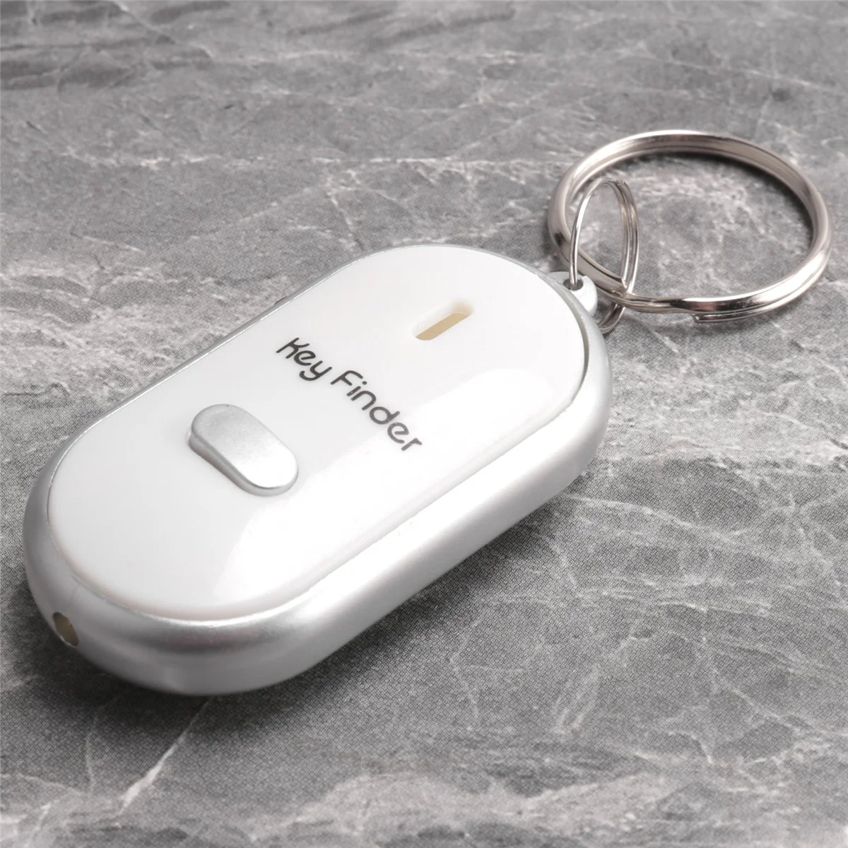 2pcs Whistle Lost Key Finder Flashing Beeping Locator Remote Keychain LED Ring