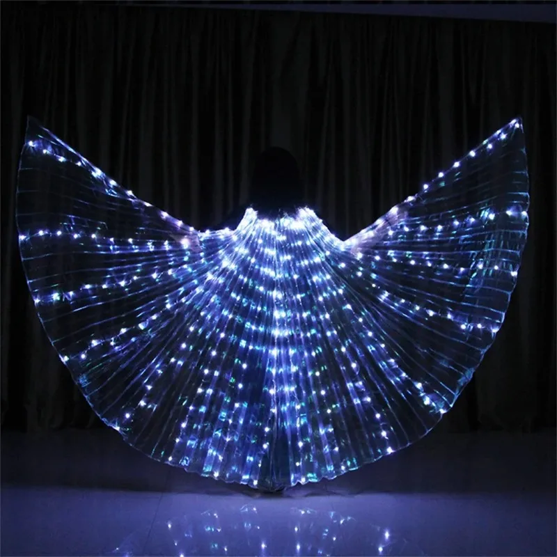 New LED Wings Belly Dance Butterfly Party Festival Performance Fluorescen Isis Wings Carnival Costumes Shows For Adult Child
