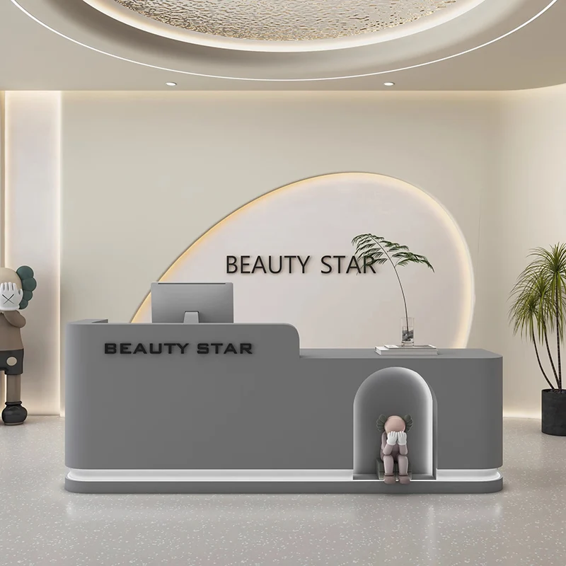 Banchi reception europei minimalisti Banchi reception estetici semplici per esposizione aziendale Mobili unici e moderni alla moda Mostrador