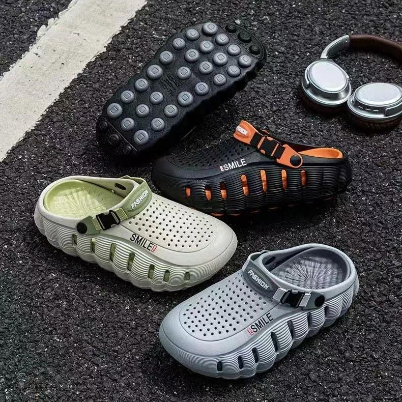 2026 Summer New Cave Shoes Outdoor Non slip Cool Slippers One Step Trendy Thick Bottom Odor proof Beach Shoes