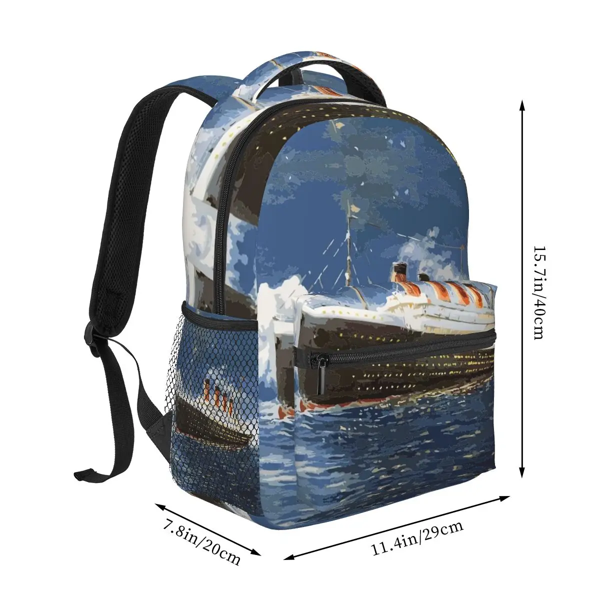 The Most Popular Ship Of All Times, Titanic. Backpacks Boys Girls Bookbag Students Bags Cartoon Travel Rucksack Shoulder Bag