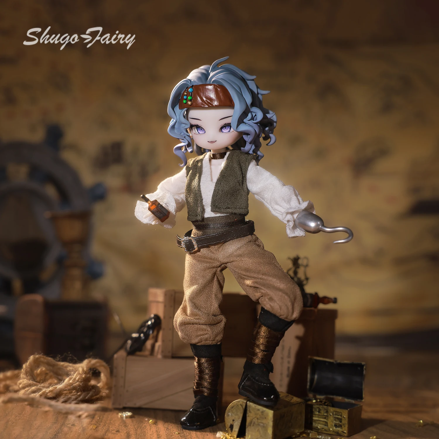 

Кукла BJD 1/8 слепых коробок, полный набор, аниме-фигурка, экспедиция, наряд Хокера, морской наряд, смоляный парик, Shuga Fairy Surpris Box