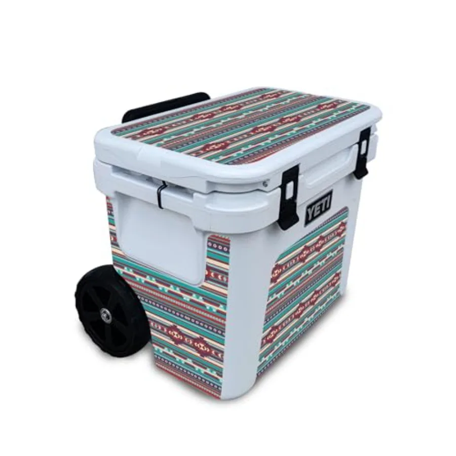 

Cooler Skin Compatible with Yeti Roadie 32 Wheeled Cooler - Southwest Stripes - Premium 3M Vinyl Protective Wrap Decal Cover -