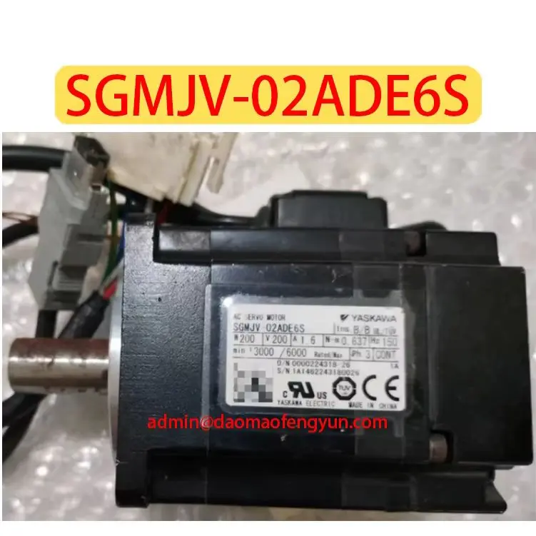 Original Genuine SGMJV-02ADE6S Used Servo Motor，Fast shipping，SGMJV 02ADE6S