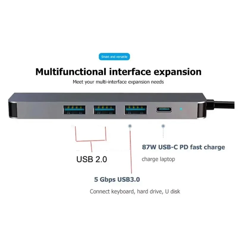 מפצל USB-C חמש באחד עם HDMI, תמונה 6 מתוך 6