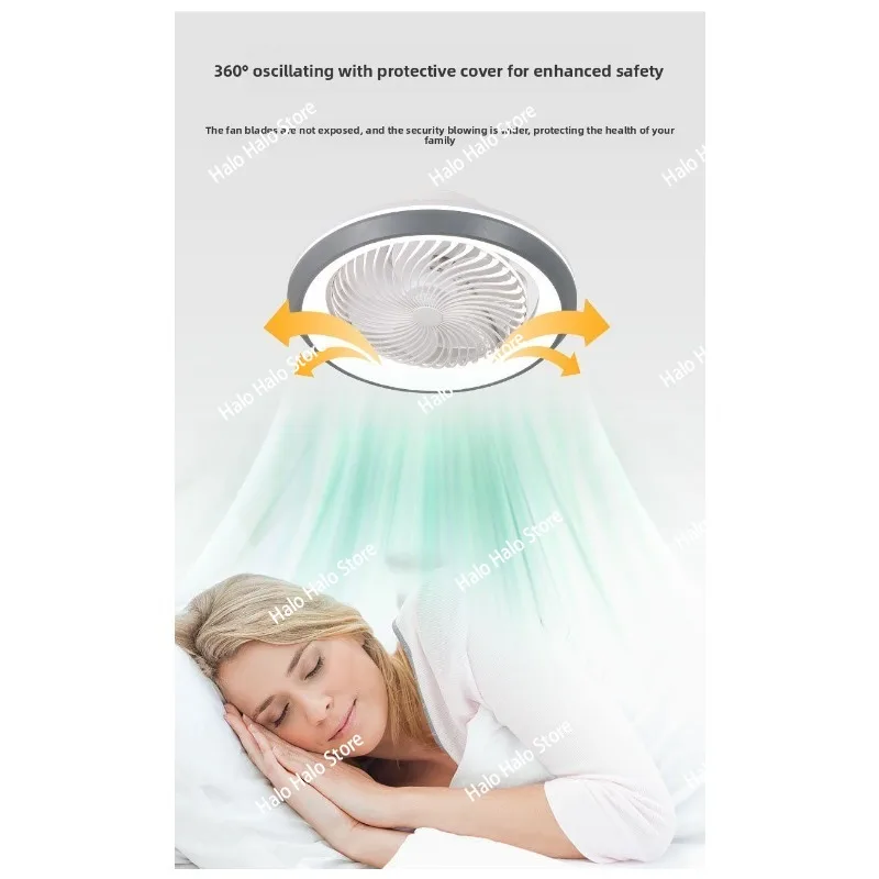 Japanese and American standards 360-degree shaking fan light bedroom dining room living room electric fan household