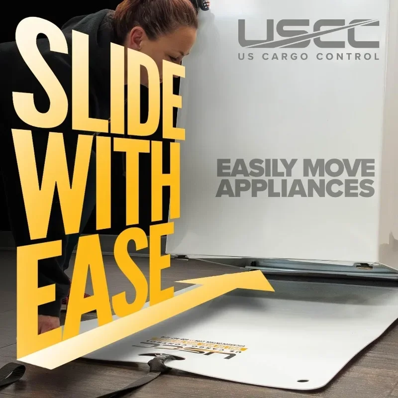 US Cargo Control Appliance Slider with Pull Strap,48 X 30,Plastic Floor Protection Large Appliance Moving Mat