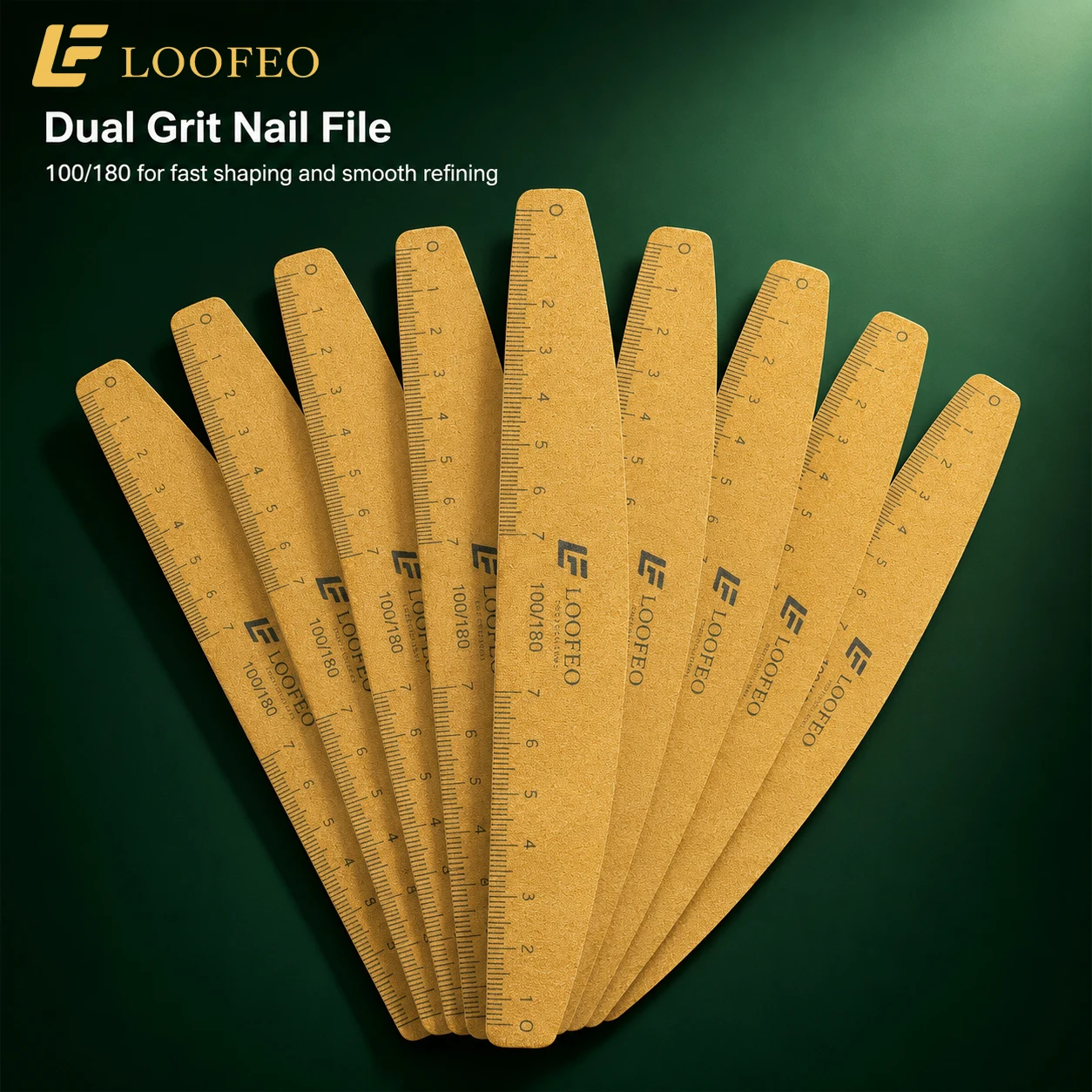 10Pcs Nail Files Set Double Sided 100/180 Grit Manicure Buffer File for Acrylic Nails Gel Polish Emery Boards Refining Sets Home