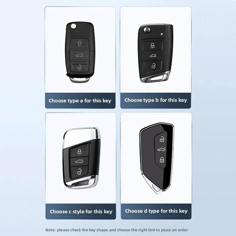 ABS غطاء مفتاح السيارة لشركة فولكس فاجن فولكس فاجن جولف 8 MK8 ID.3 ID.4 كوبرا سكودا اوكتافيا A8 سيات ليون MK4 2020 2021 فورمينتور تاراكو #6