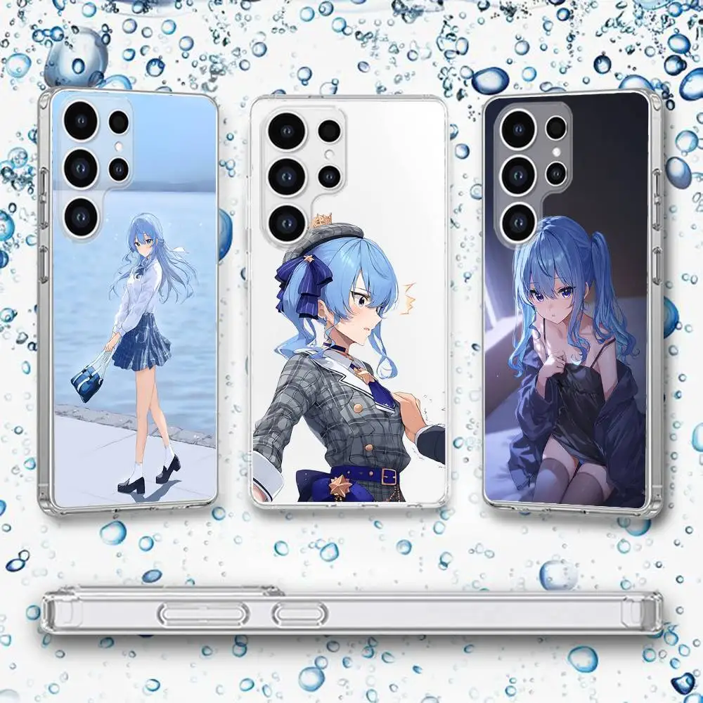 

H-Hoshimachi S-Suisei Phone Case For Samsung Galaxy A,71,70,52,51,40,31,50,50S,30S,21S,12,10,Note20ultra Transparent Cover