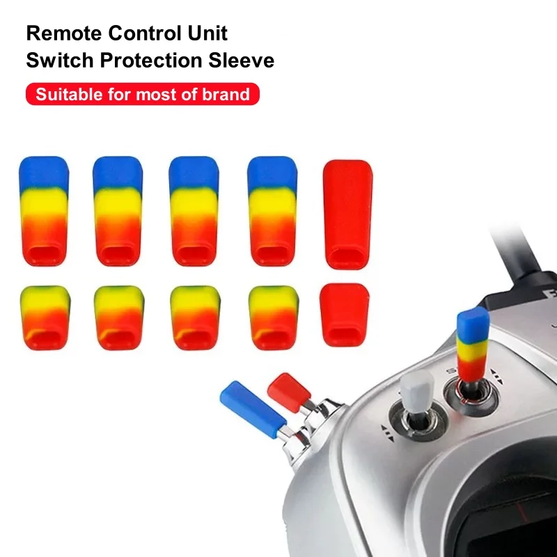 

10Pcs LDARC Remote Control Switch Protection Sleeve Non-Slip Silicone Cover For RC Flysky JR FUTABA Frsky FPV Transmitter Parts