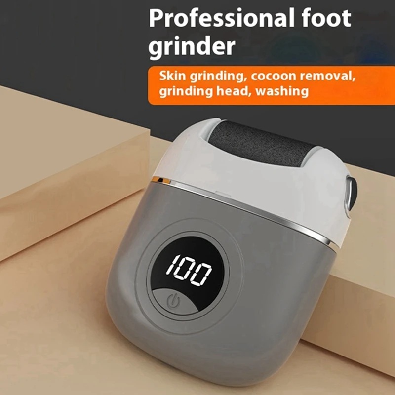 A16F-2Pcs Electric Foot Grinder Home Portable Callus Remover Foot Care Tool