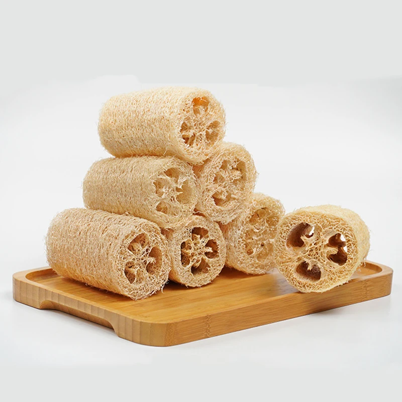 Natural Loofah Sponge For Dishes Pots, Kitchen Scrubber Multi-functional Cleaning Tools 10CM-50CM