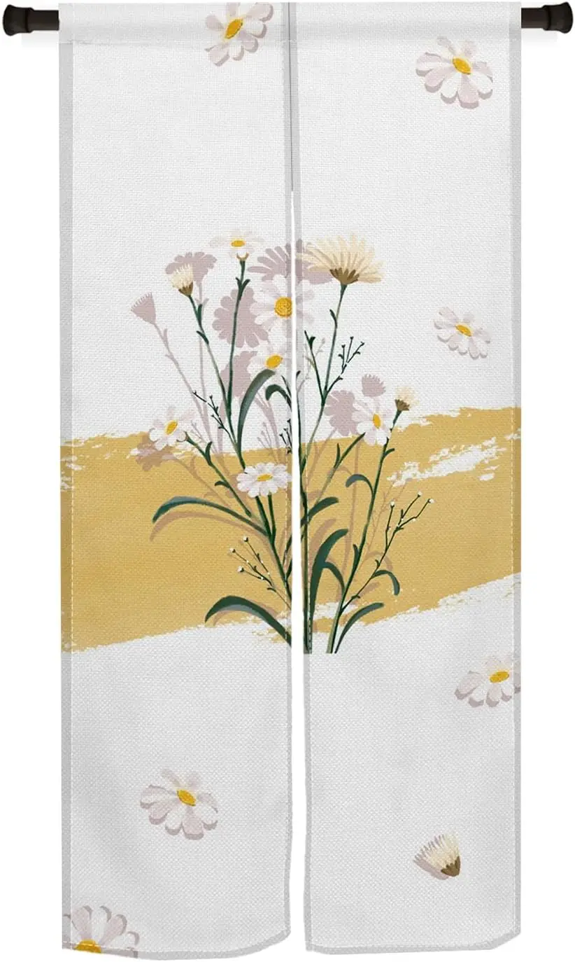 Long Japanese Noren Doorway Curtain Japanese Style Window Treatment Hanging Door Tapestry Polyester Panel for Ukiyoe Room